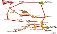 Route to Ijen Crater - Kawah Ijen Tourist Map Route to Ijen Crater - Kawah Ijen Tourist Map