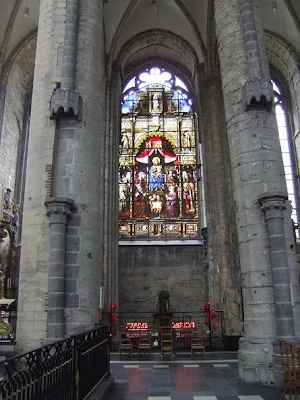 inside the St. Nicholas Church in Ghent