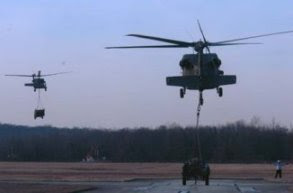 A UH-60 Black Hawk helicopter at Davison Army Airfield