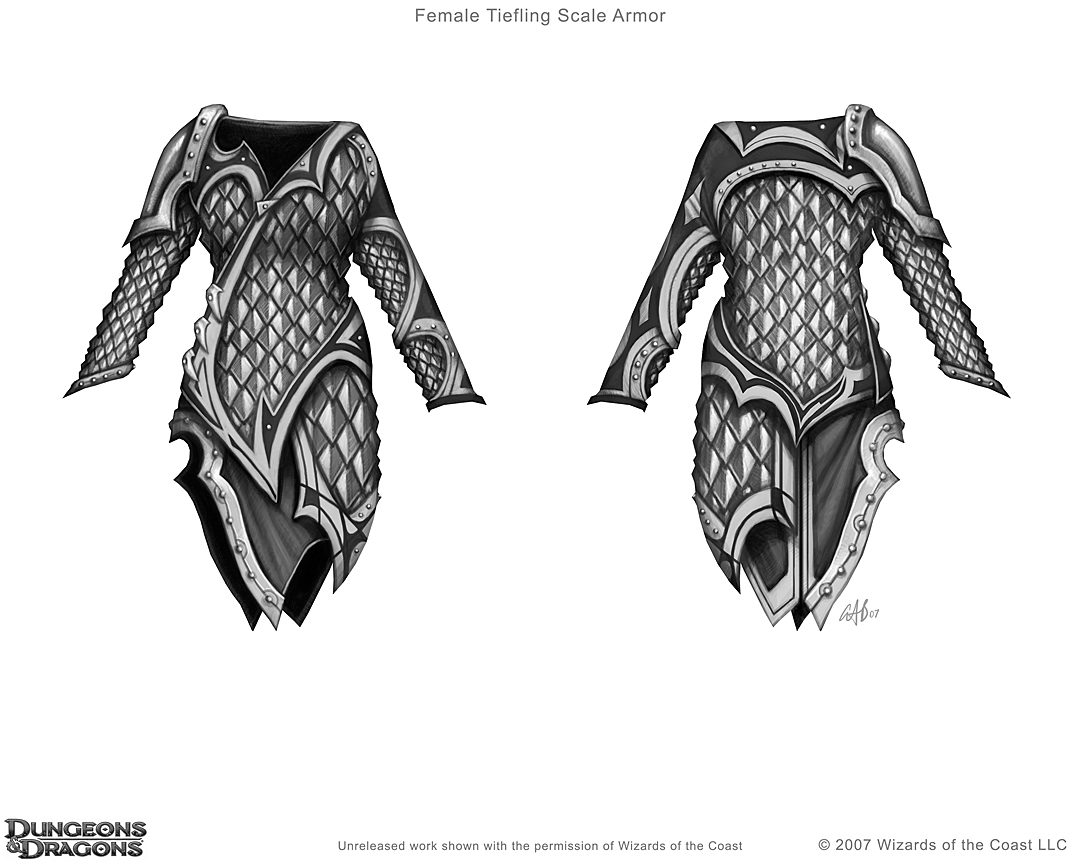 Vitrine Généraliste Tiefling-Female-Scale-Armor