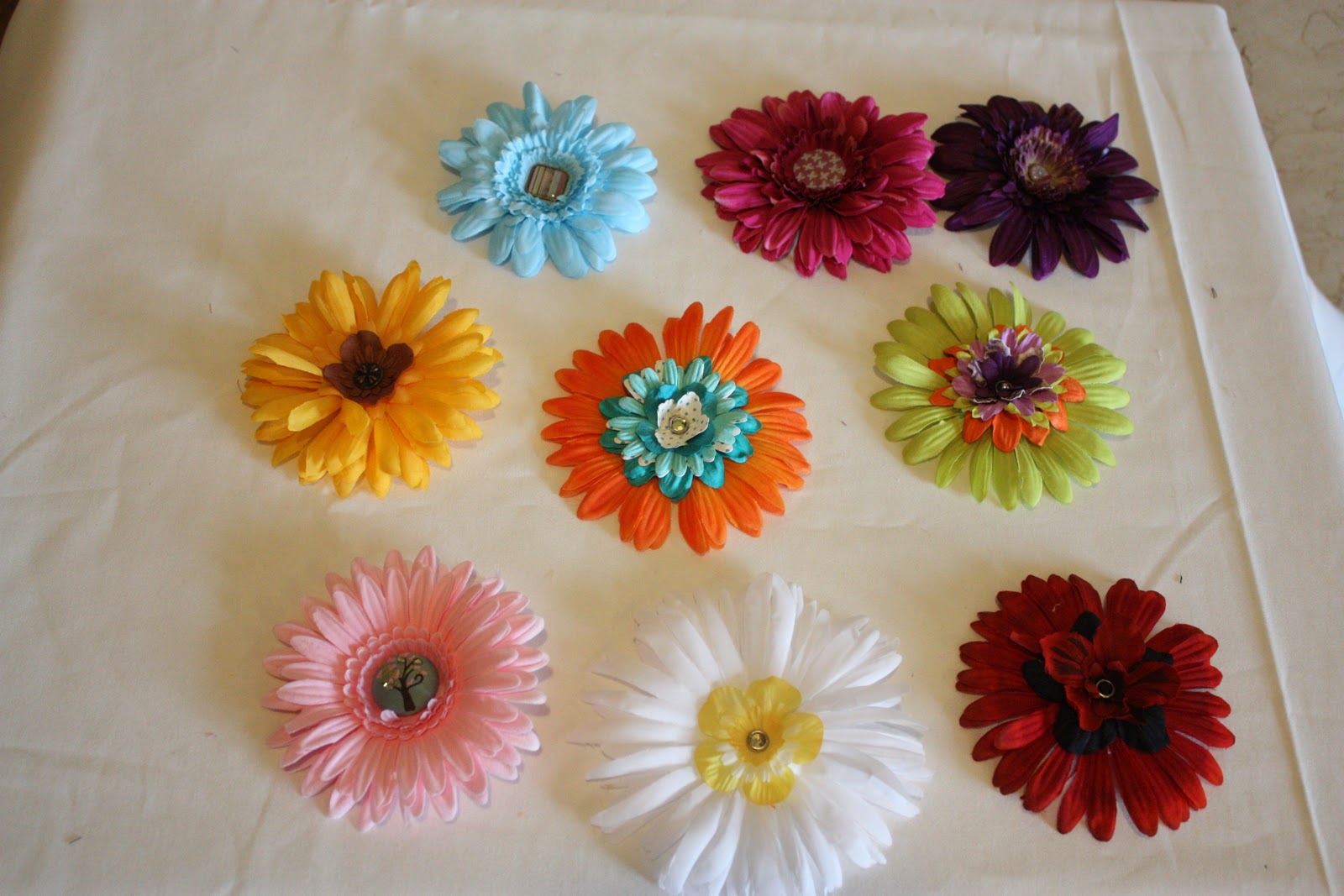Sweet Relish Silk Flower Hair Clips