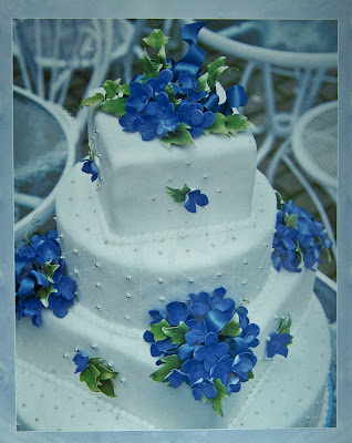 Karlee's blog: The request was for a cake in a royal blue and white