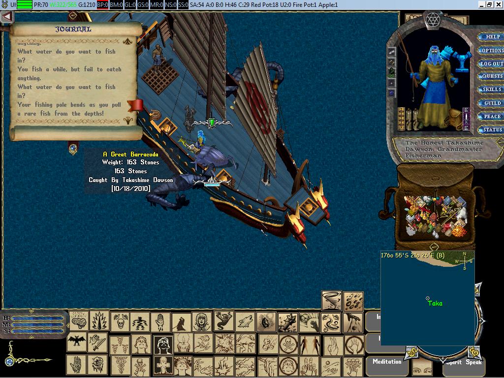 Taka Legendary Adventure In Ultima Online Rare Fish Caught