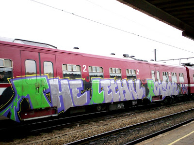 THE LETHAL POISON graffiti crew including seral and petar