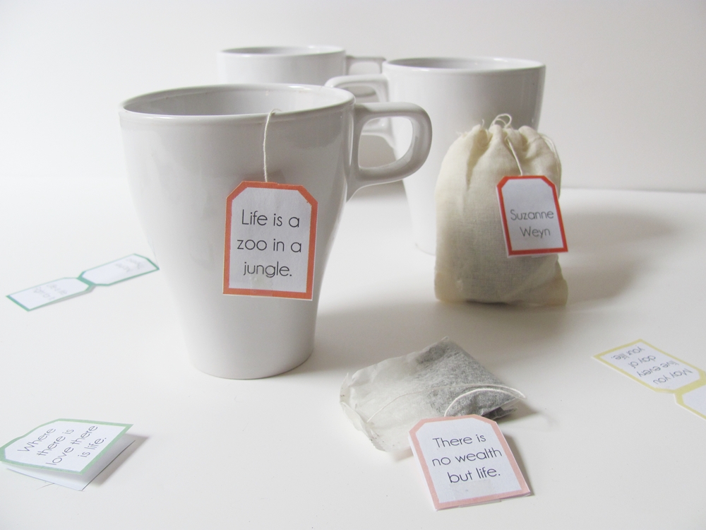 How To Sday Quotable Tea Bag Tags Shrimp Salad Circus