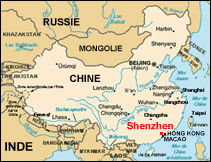 Carte de la Chine.