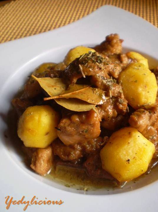 Chicken Pork Adobo in Coconut Milk YedyLicious Manila Food Blog in