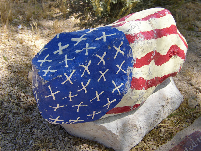 The local children painted this rock for our MOUNTAIN-VIEW PARK