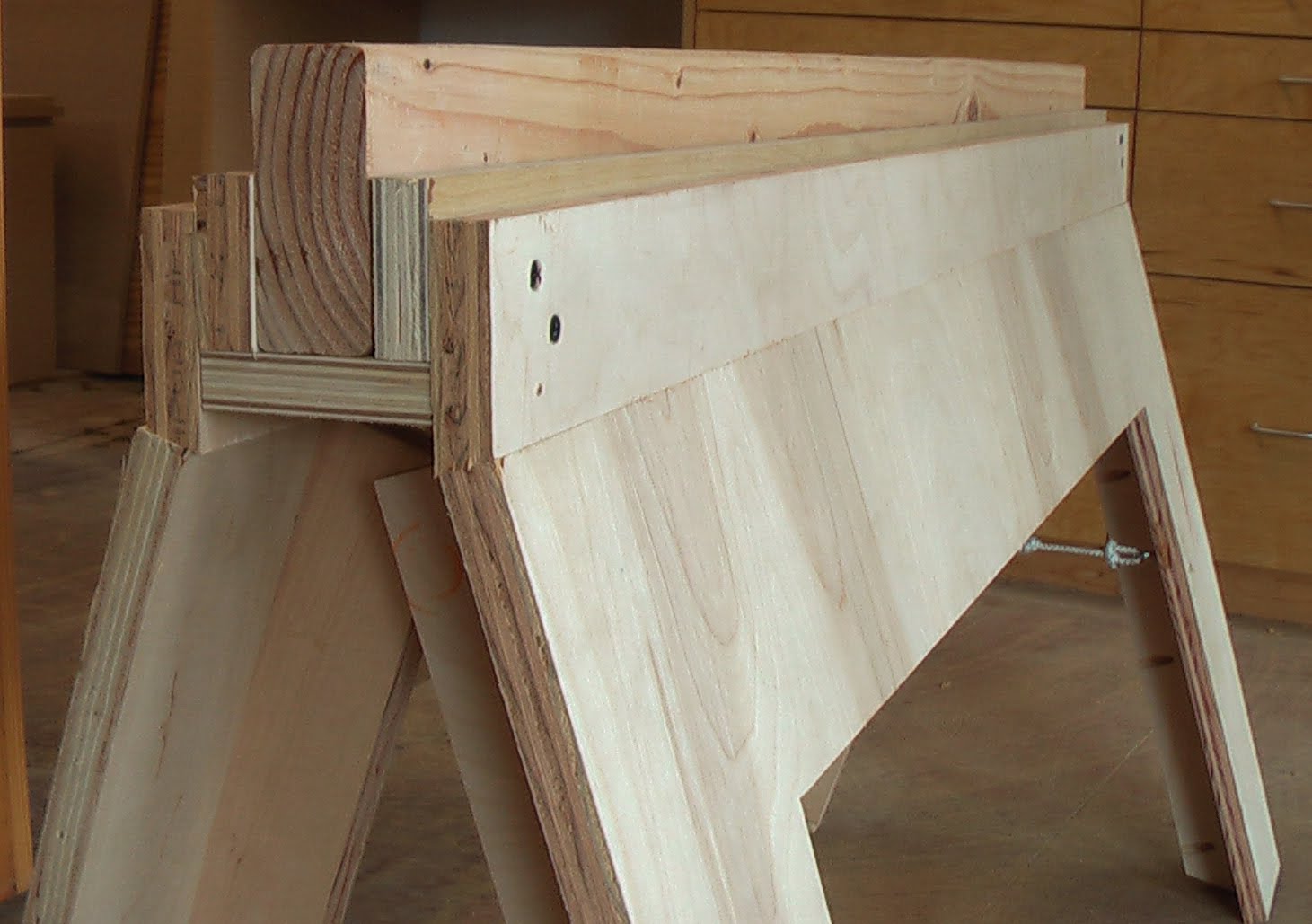 The Woodworking Trip: DIY Folding Sawhorses- First Design