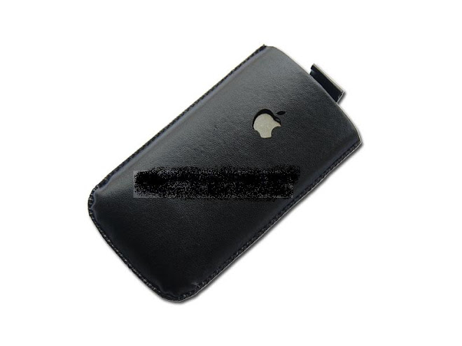 iphone black leather casing