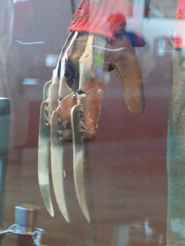 A Nightmare on Elm Street claw hand costume prop