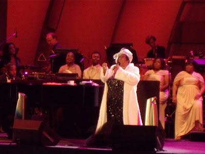 Singer Aretha Franklin at The Hollywood Bowl