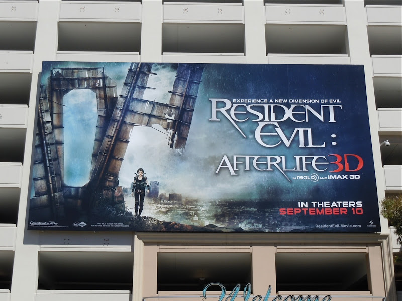 Resident Evil Afterlife movie billboard