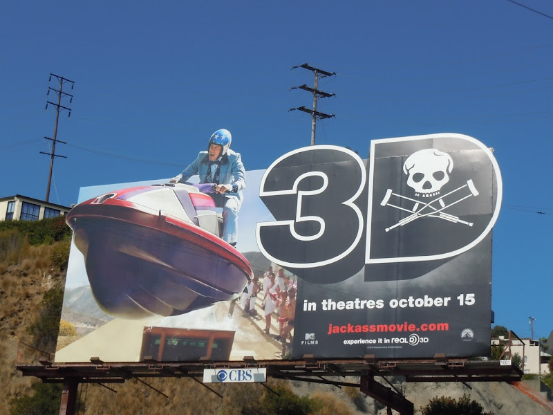 Jackass 3D jet ski movie billboard