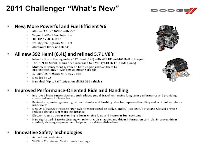 2011 Dodge Challenger Brochure Leak