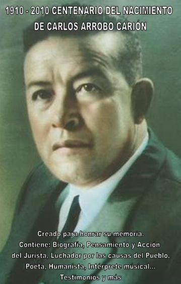 1910 - CENTENARIO DEL NACIMIENTO DE CARLOS ARROBO CARRIÓN - 2010
