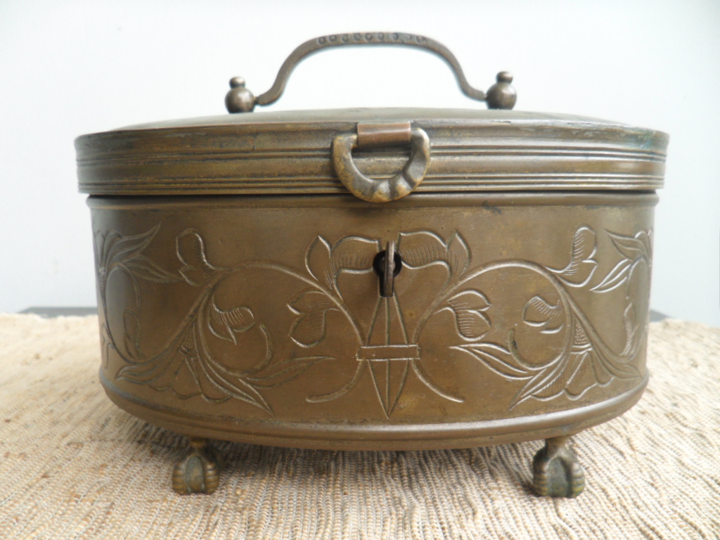 Henry Antique Collections Antique Bronze Jewelry Box