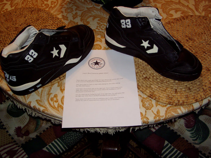 Larry Bird Converse shoes made for him when he had bone spurs also a Cert. of Auth. from Converse!!