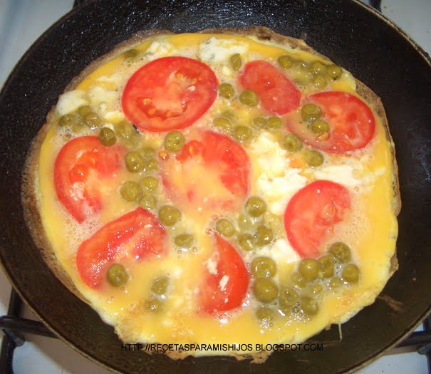Recetario Spanglish para mis hijos Omelette de blue cheese (queso azul