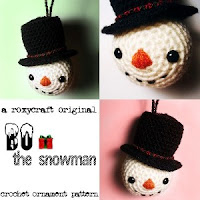 Free snowman crochet christmas decoration