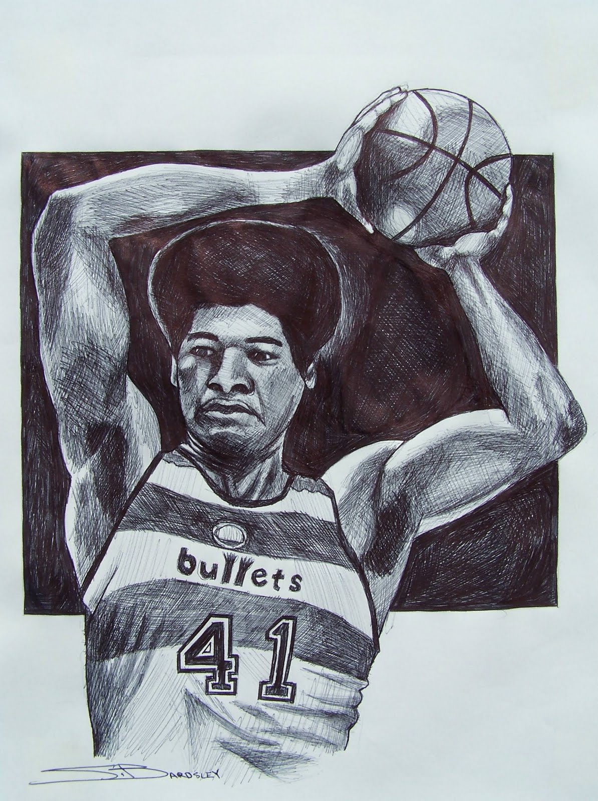 Bardsley Sports Art Wes Unseld 2010