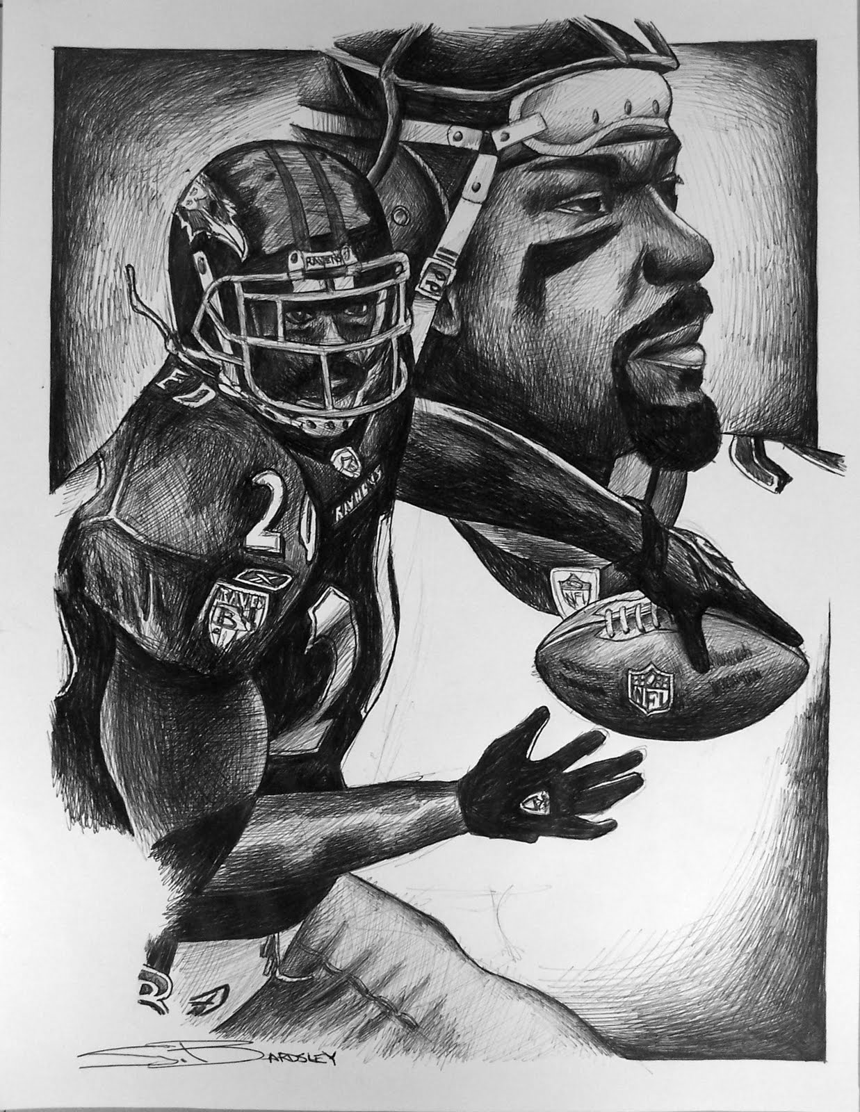 Bardsley Sports Art: Ed Reed 2008