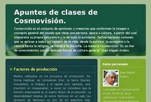 Vea este ejemplo en la UNE: BLOG Apuntes para las clases de COSMOVISIÒN