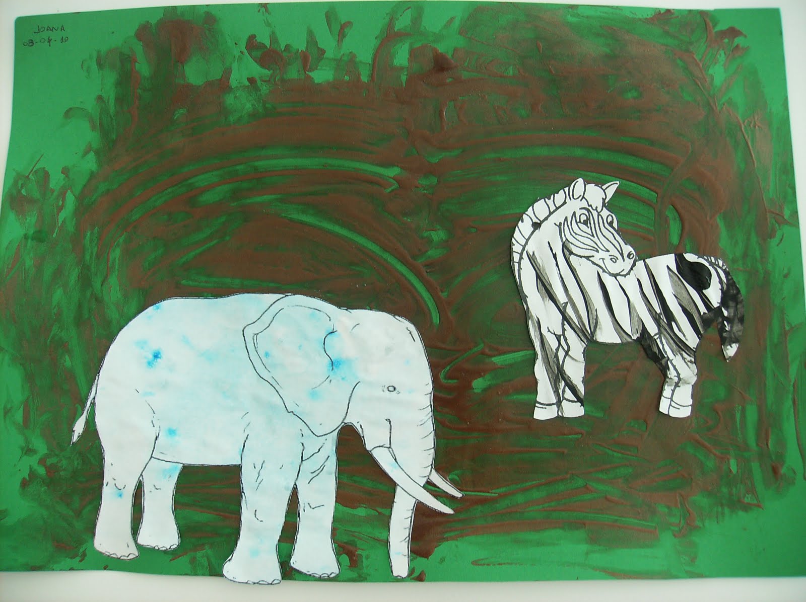 Borlaranha Animal Com Tres Partes Diferentes Exemplos Trabalho De Artes