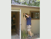 Rob installs an Air Conditioning unit in the girl's cabin!