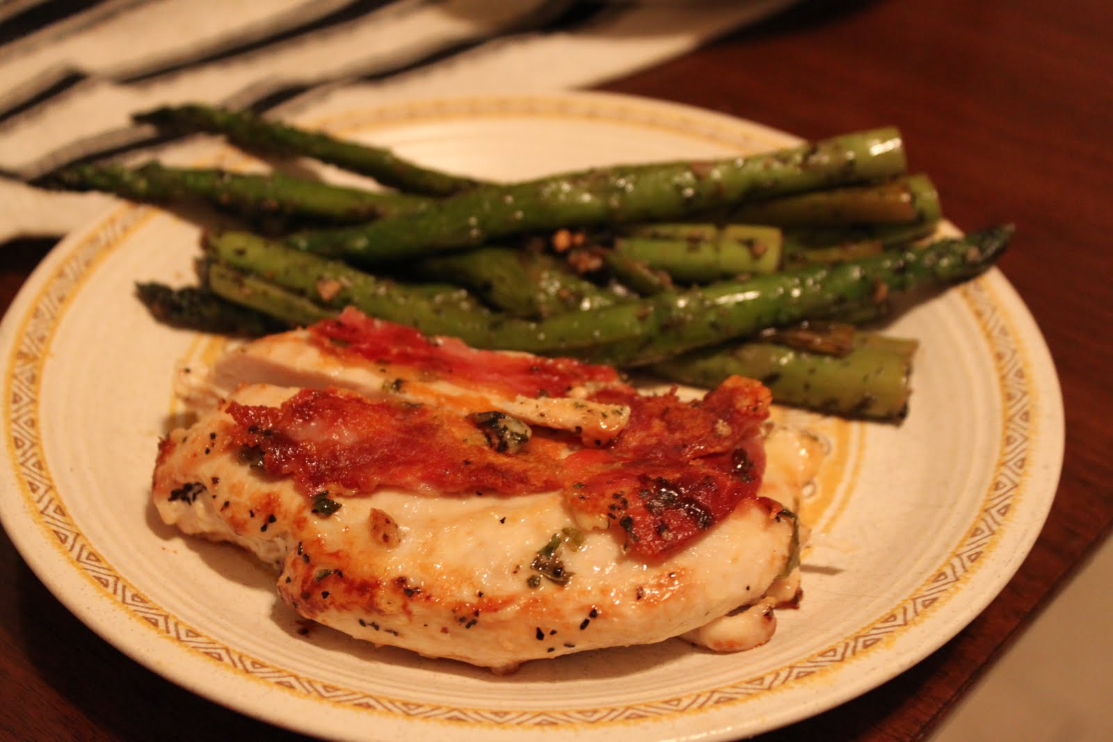 Dinner for One prosciutto chicken