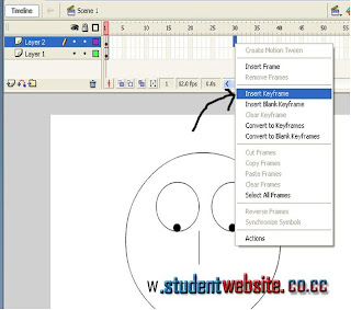 How to create eye moment using flash? How to create animation using flash? How to create layer?