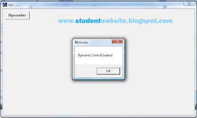 Dynamic control create command button control and notification handler during runtime