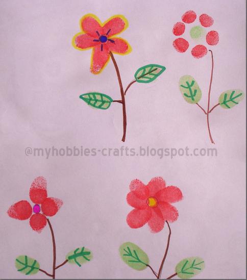 My Hobbies and Crafts: Fingerprint Flowers