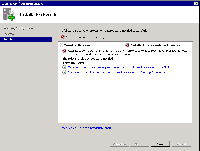 T-Solve Technology Commentary: Attempt to configure Terminal Server ...
