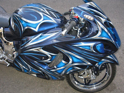 Blue Graffiti Alphabet Brushes_on Motorcycles