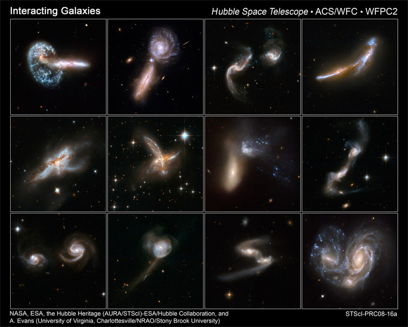 of galaxies colliding.