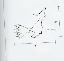 Diagram of Witch Cut-out for Cheesecake