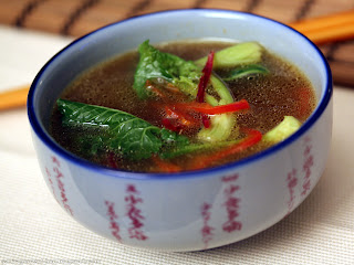 Bouillon de volaille aux choux