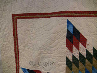 Cascade Pantograph - Bettye's Lone Star Quilt, quilted by Angela Huffman