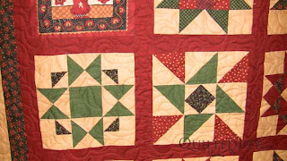 Arline's Block of the Month, quilted by Angela Huffman