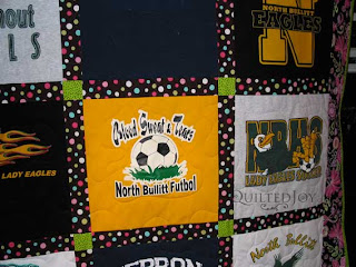 Graduation Gift T-Shirt quilt, by Angela Huffman