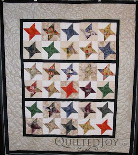 Friendship Stars, quilted by Angela Huffman