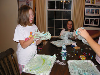 Shaving cream fun with the Kidlets and friends! - QuiltedJoy.com