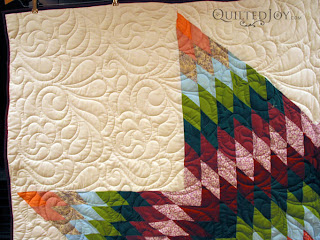 Lone Star Quilt with edge to edge quilting by Angela Huffman - QuiltedJoy.com