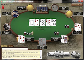 All in antes do flop.