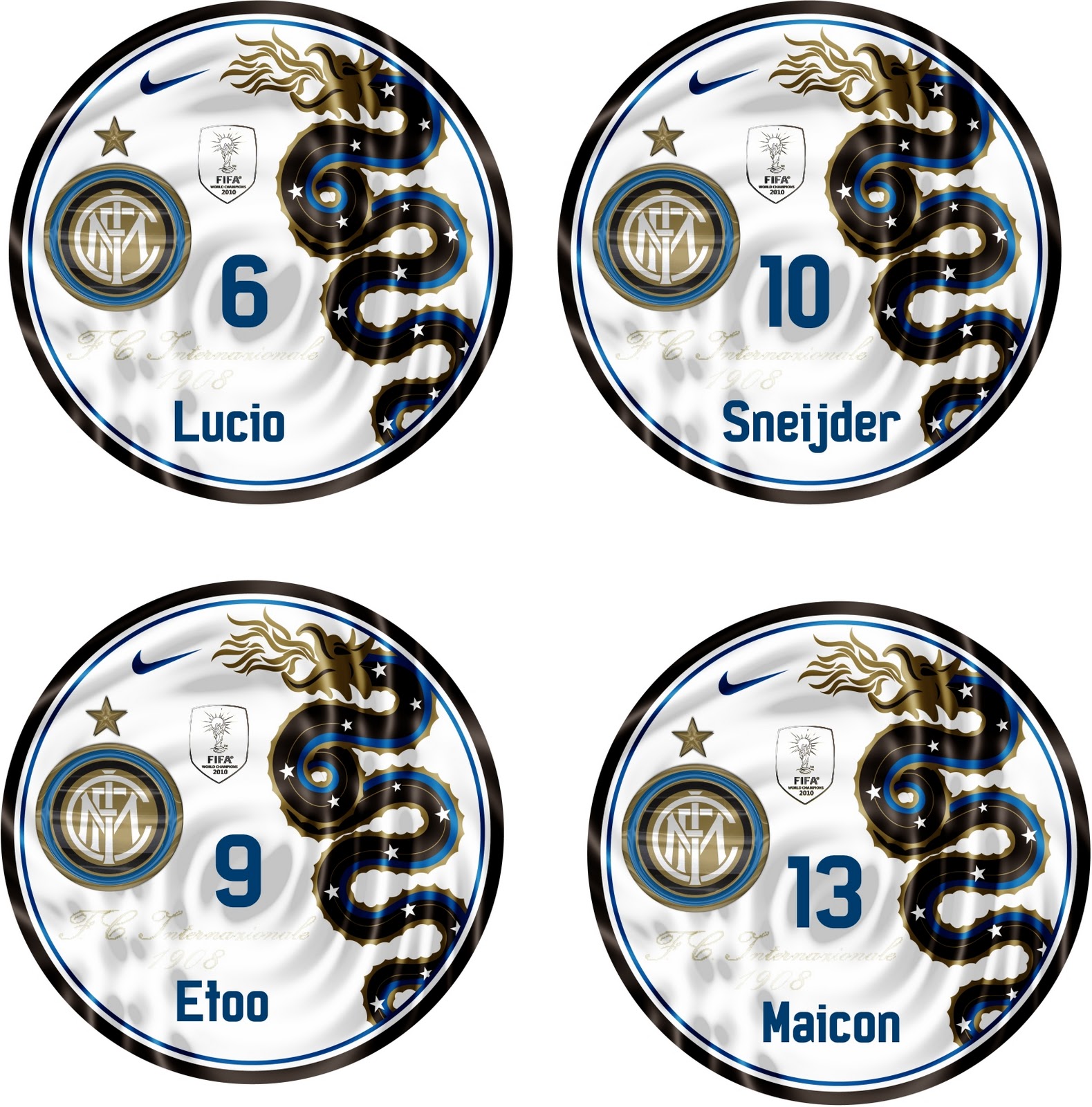 ART&BOTÃO Inter de Milão Campeão mundial 2010 ART&BOTÃO Inter de Milão Campeão mundial 2010