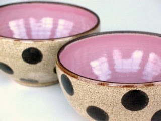 A Set of Pretty Pink Bowls by JDWolfe Pottery