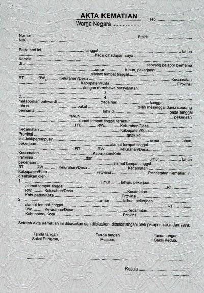 Contoh Surat Keterangan Kematian Dari Rt : Contoh Surat Kematian Dari