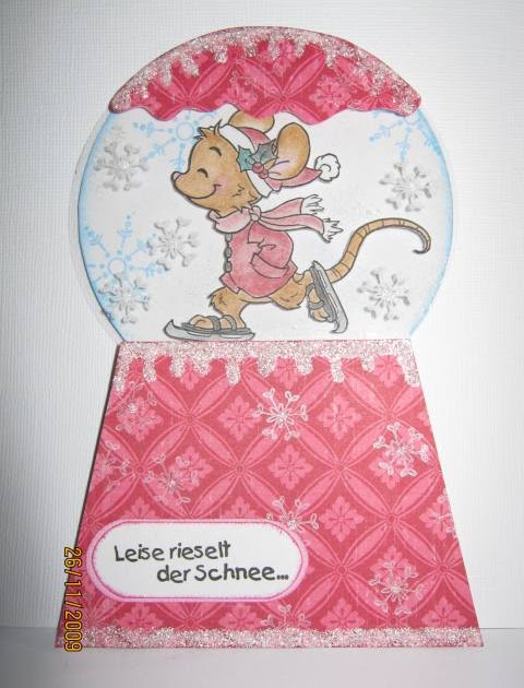 Luetten´s Basteleckchen: *~♥~*Schneekugel-Karte mit Henry*~♥~*