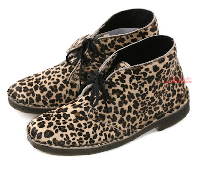 clarks black and leopard boots